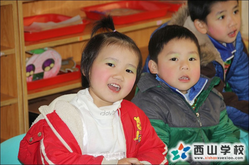 福建西山学校2014年元旦演出小演员 幼儿园中一班胡正涛、吕典萌照